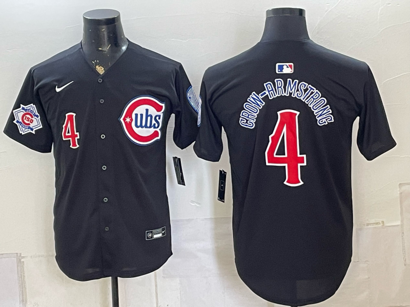 Men 2026 Chicago Cubs #4 Crow armstrong black Game Nike MLB Jersey 0815003->los angeles dodgers->MLB Jersey